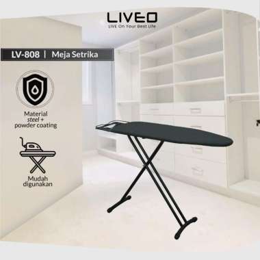 Liveo Meja Setrika Lipat Baju LV-808 / Folding Iron Table