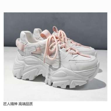 SPV SEPATU SNEAKERS WANITA SELEBRITI EROPA 38 Putih Pink
