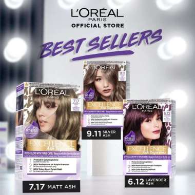 Loreal Excellence Creme Hair Color & Ash Supreme •\\ Silver Ash, Bleach, Dark Brown, Black, Moka Bro