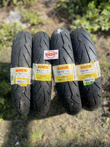 BAN LUAR MOTOR MATIC PIRELLI DIABLO ROSSO SPORT 80/90 90/90 90/80 100/80 RING 14 TUBELESS 100/80-17