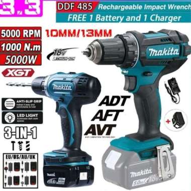 MAKITA MESIN BOR BATERAI DEE DK1048, 48V 13MM IMPACT DRILL BRUSHLESS Multivariasi