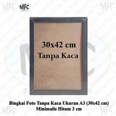 Bingkai Foto Tanpa Kaca A3 30x42 cm Minimalis Hitam Putih Coklat Serat,Ukir Emas Silver Coklat Putih