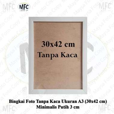 Bingkai Foto Tanpa Kaca A3 30x42 cm Minimalis Hitam Putih Coklat Serat,Ukir Emas Silver Coklat Putih