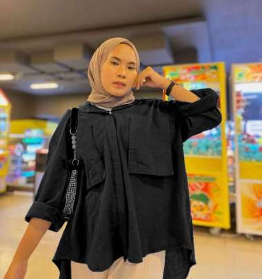 FBT Baju Atasan Wanita Lengan Panjang ALICE TOP CRINKLE AIRFLOW LD 120 CM Blouse Korean Style Remaja