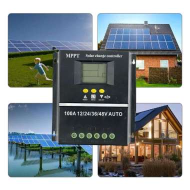 KLD Solar Charge Controller MPPT Dual USB Auto 12V/24V/36V/48V 100A - SY48100A - Black