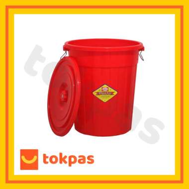 Ember Plastik 80 Liter Jumbo Besar Tutup Shinpo 180 T Merah