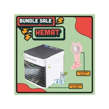 Goto Bundling Combo Hemat 2in1 Kipas Angin Air Cooler AC Mini Fan Pendingin Ruangan Portable