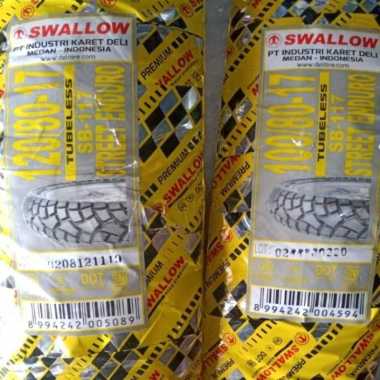 Paket Ban Swallow Ukuran 100/80-17 & 120/80-17 SB 117 Tubeless