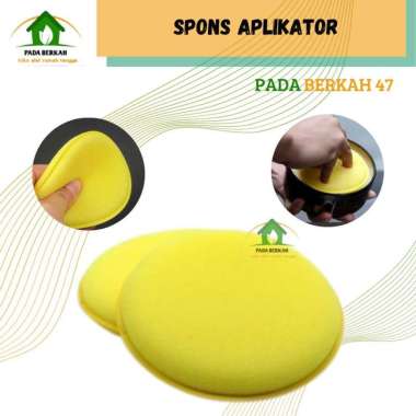 Spon Bulat APLICATOR Pad Flat Busa Poles Model Rata Waxing Mobil Motor