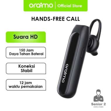 Headset Bluetooth Oraimo OEB-E38S Handsfree-Black Original Oraimo