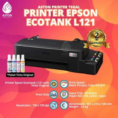 Printer Epson L121 InkTank Print Only | Epson L121 TINTA ORIGINAL