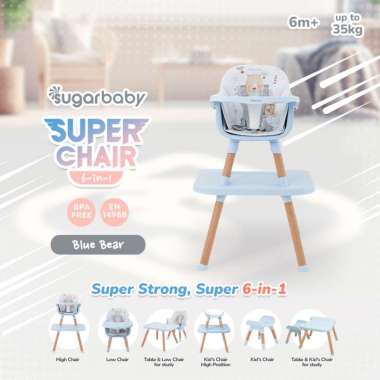 Sugar Baby Super Chair 6 in 1 Kursi Makan Bayi Blue Bear