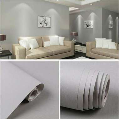 WALLPAPER STIKER DINDING POLOS ABU ABU,,45MC×10METER ,,