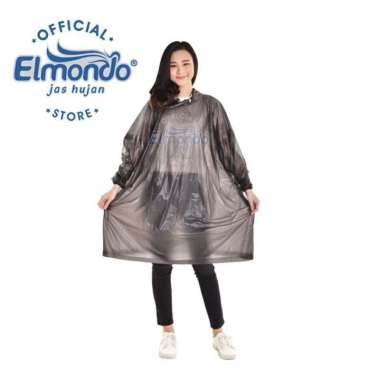 jas hujan ponco ELMONDO Ceria 201 TERMURAH All size Hitam