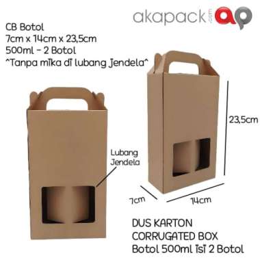 Kardus Corrugated Box CB Botol 250ml & CB Botol 500ml / Kardus Hampers / Dus Karton CB Botol 500ml