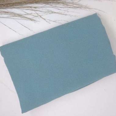 Pashmina Ceruty Baby Doll Hijab Pashmina Polos Ceruty Baby Doll Premium 180*75cm Biru Wardah