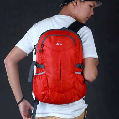 Tas Ransel Daypack Pria Tas Sekolah Kerja Laki Laki Gratis Raincoat Merah