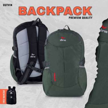 Tas Ransel Daypack Pria Tas Sekolah Kerja Laki Laki Gratis Raincoat Army