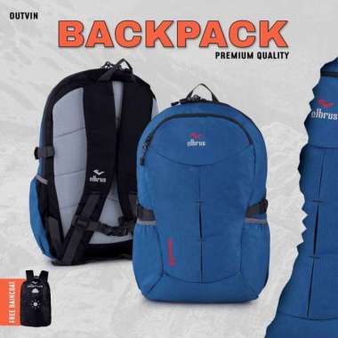 Tas Ransel Daypack Pria Tas Sekolah Kerja Laki Laki Gratis Raincoat Biru