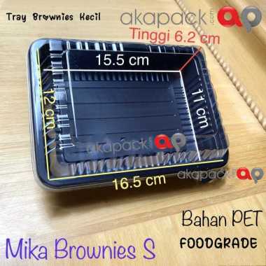 (50pcs) MIKA BROWNIES S / TRAY CUPCAKE KOTAK PUDING KUE TART / Mika Brownies Kecil