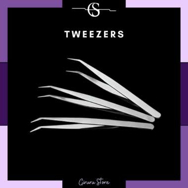 Pinset Stainless Steel / Pinset Bengkok Siku / Pinset Benang Stainless / Pinset Siku