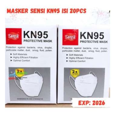 Masker Sensi KN95 Isi 20Pcs Hitam