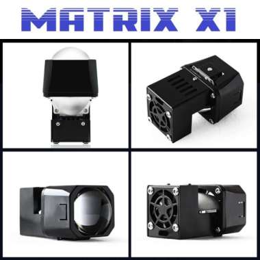 Lensa Lampu LED Projector Matrix X1 BiLED 1.5 Inch Motor Mobil Vinyx