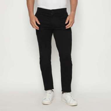 Platini Celana Chino Pria Panjang Slim Fit Hitam 588031 29