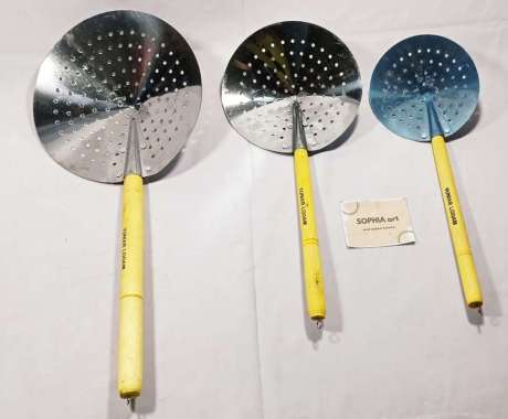 serok STAINLESS TEBAL serokan saringan peniris minyak gorengan BESAR