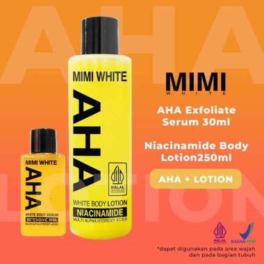 MIMI WHITE AHA Serum 30 ml + Body Lotion Niacinamide 250 ml