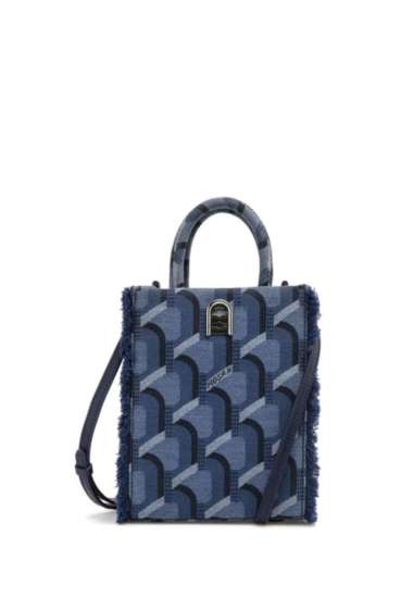 Promo Rosa.k Jeans Monogram Day Tote Denim Blue Sm Diskon 25