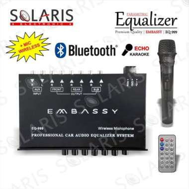 Diskon Parametric Equalizer Mobil Bluetooth Mic Wireles Embassy Eq-999 Preamp