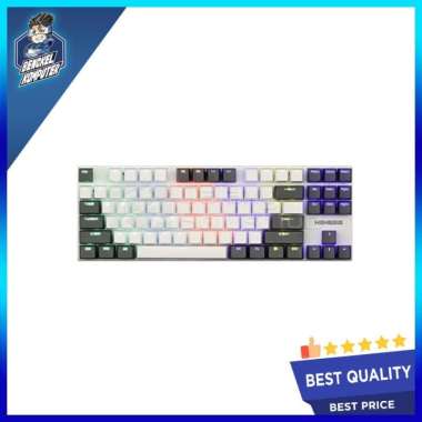 KEYBOARD GAMING NYK MKN-01 WHITE GREY 02 BROWN SWITCH