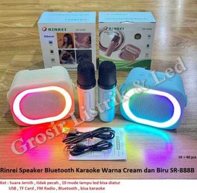 RINREI Speaker bluetooth karauke SR-888B biru