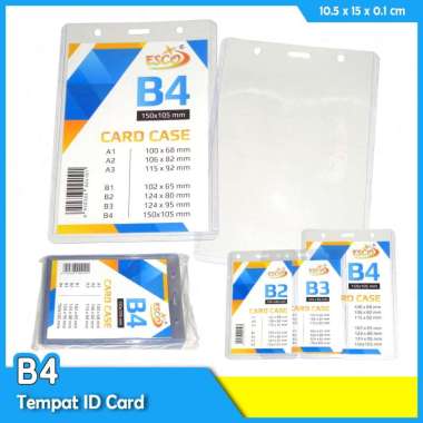 20 pcs Plastik mika Tempat ID Card Name tag Holder B4