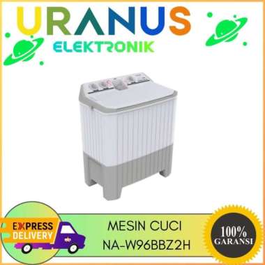 Panasonic NA-W96BBZ2H Mesin Cuci 2 Tabung Low Watt [9.5 Kg] - Grey
