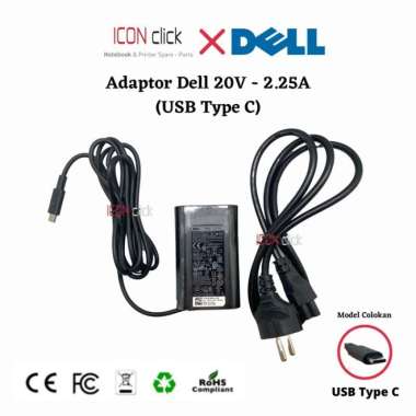 Adaptor Charger Laptop Dell Latitude 5289 2 in 1 7285 2 in 1 Multicolor