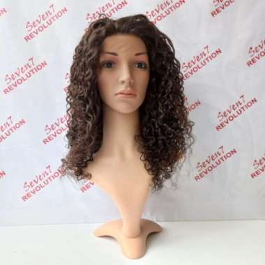 Wig Rambut Asli/ Wig Human Hair Curly Hitam Natural (RJ852)