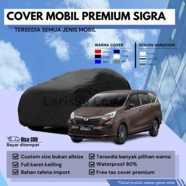 Body Cover Mobil Sigra Sarung Penutup Mantel Mobil Sigra Waterproof Sigra Lama Premium Merah