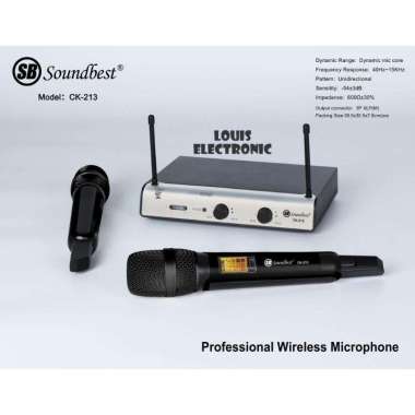 Mic Microphone Wireless SOUNDBEST CK213 CK 213 CK-213 ORIGINAL