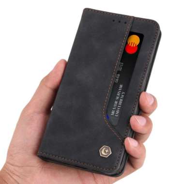 Infinix note 30 note 30 pro Wallet Leather Case Cover Dompet POLA black