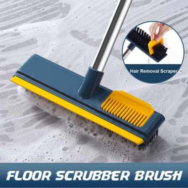 Sikat lantai gagang panjang 2in1 Air Toilet Granit Marmer Epoxy Wiper Hijau