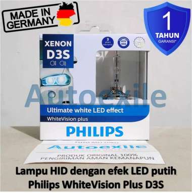 Philips White Vision Plus HID D3S Xenon LED Lampu Mobil Audi A3 A4 A5 A6 Jaguar XJ Range Rover Evoqu