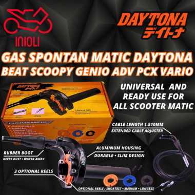 GAS SPONTAN DAYTONA RACING BEAT SCOOPY GENIO KARBU CARBU FI ESP 110 KVY KZL K44 K1A K2F K0JTHROTTLE