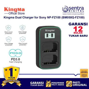 Kingma BM058Q Dual LCD Battery Charger PD3.0 for Sony A7 III A7 IV A7C