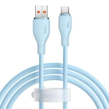 BASEUS PUDDING KABEL DATA FAST CHARGING CABLE USB TO Type-C 100W 6A 2M Galaxy Blue