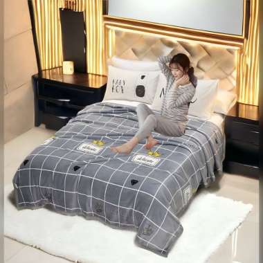 Selimut Dewasa Bulu Halus Motif 150x200 Super Halus Super Lembut Asriyasashii Termurah Berkualitas K