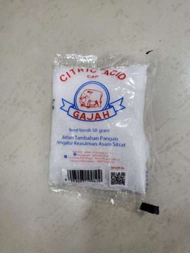 SITRUN CITRIC ACID CAP GAJAH CITRUN ACID 50 GRAM