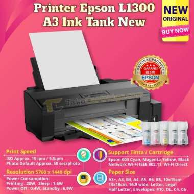Promo Printer Epson L1300 A3+ Tank Infus Pabrik Print Only Photojet Terbaru COMPATIBLE INK