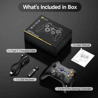 EasySMX 9013 Pro 2.4G Bluetooth Wireless Gamepad Controller BLACK